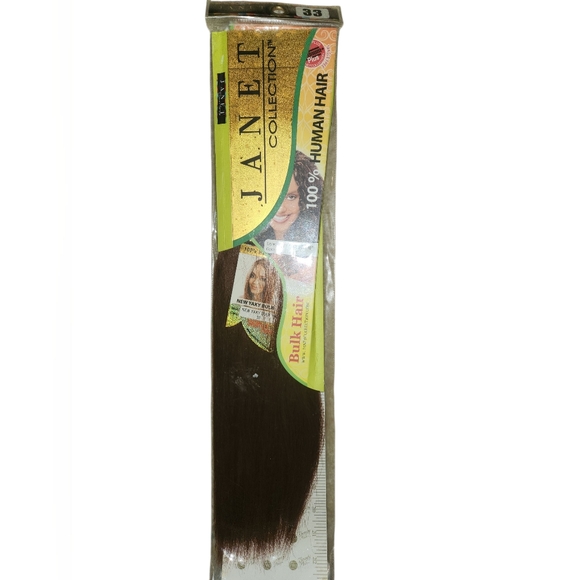 Janet Collection 100% Human Hair New Yaky Bulk 18" Color #33 - Picture 1 of 3
